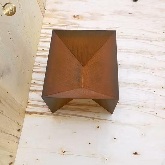 Garden Round Fire Bowl Wood Corten Steel Outdoor Fire Pit BBQ