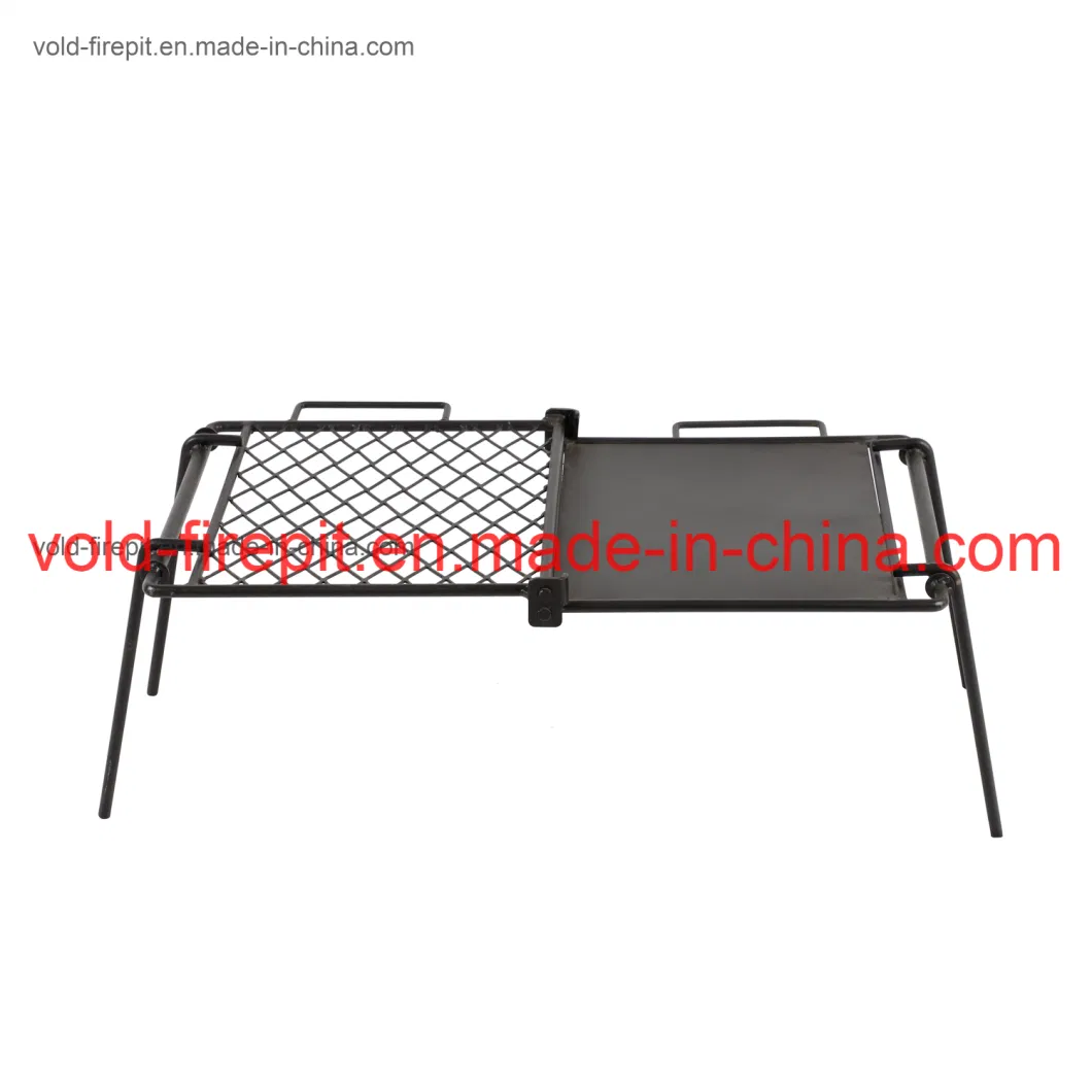 Hi-Temp Powder Coated Folding Fire Table BBQ