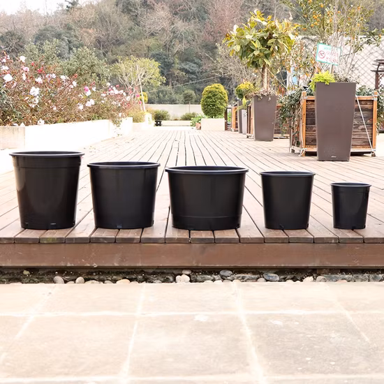 Low Price Promotion Durable 1 Gallon Wholesale Black Seedling Nursery Pots Plastic Outdoor Garden Plant Flower Planter