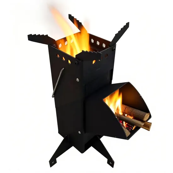 Alcohol Stove for Outdoor Hiking Picnic BBQ Foldable Camping Backpacking Stove, Portable Wood Stove Wyz15294
