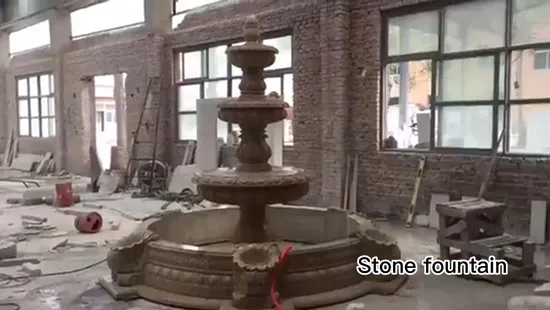 Outdoor Decorative Garden Large Granite Fountain & Marble Fountain Statue Water Horse and Lion Stone Fountain for Sale