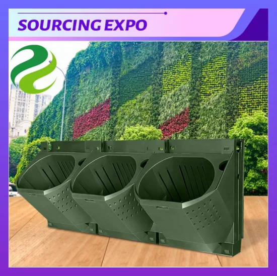 3D Greening Pot Cerca Parede de retenção Vertical Greening Planting Groove Home Garden Growing Wall Vaso de flores vertical com sistema de irrigação por gota Pendurado na parede