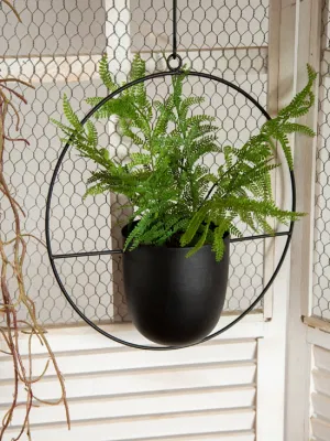 Cabide de plantas de metal, plantador suspenso no teto, plantador moderno, suporte para vasos de flores, plantador minimalista para decoração de casa interna e externa Esg17472