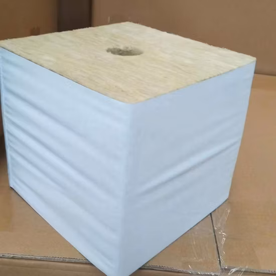 Berçário crescer mídia hidroponia agricultura atacado cubos de lã de rocha plantando buracos